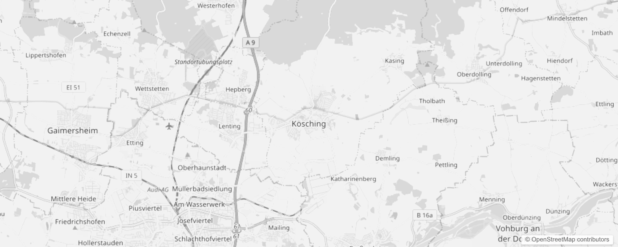 Bild von Stadtteile in Kösching